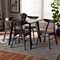 Baxton Studio Britte Dark Grey Upholstered Dark Oak Wood 5-Piece Dining Set 161-10467-10464 - alternate 7
